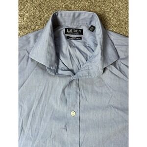 Polo Ralph Lauren Men's Button Up Slim Fit Shirt Black Label Medium‎ 15.5 Blue